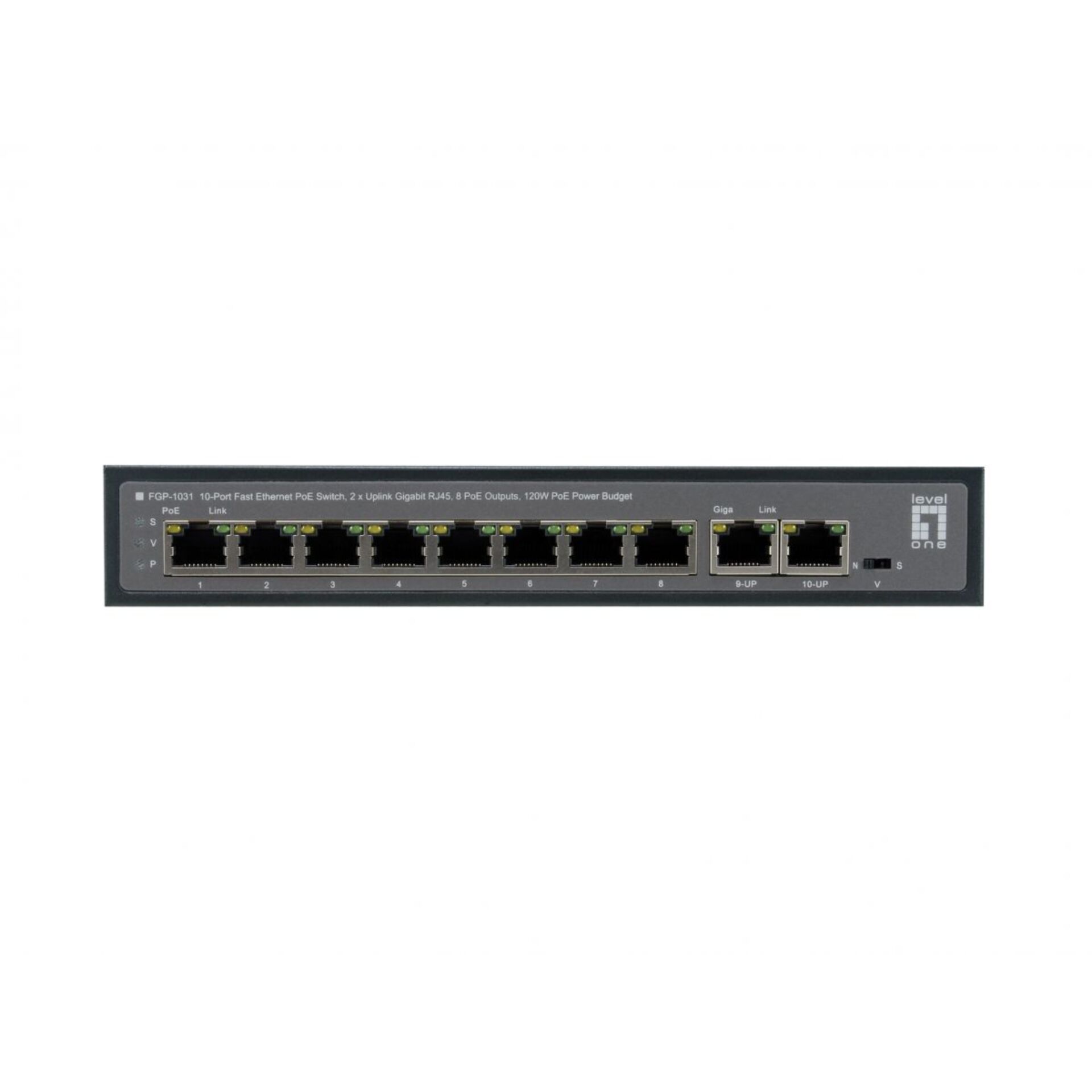 LevelOne FGP 1031 Netzwerk Switch Unmanaged Gigabit Ethernet  10 100 1000  Power over Ethernet  PoE  Schwarz Switches Netzwerk