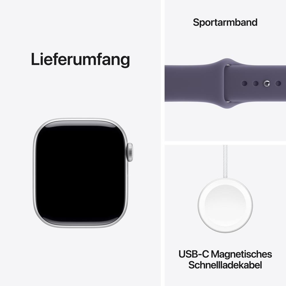 Apple watch series 11 alu  silber  gps  42 mm  sportarmband nebelviolett s m Smartwatches & Fitnesstracker