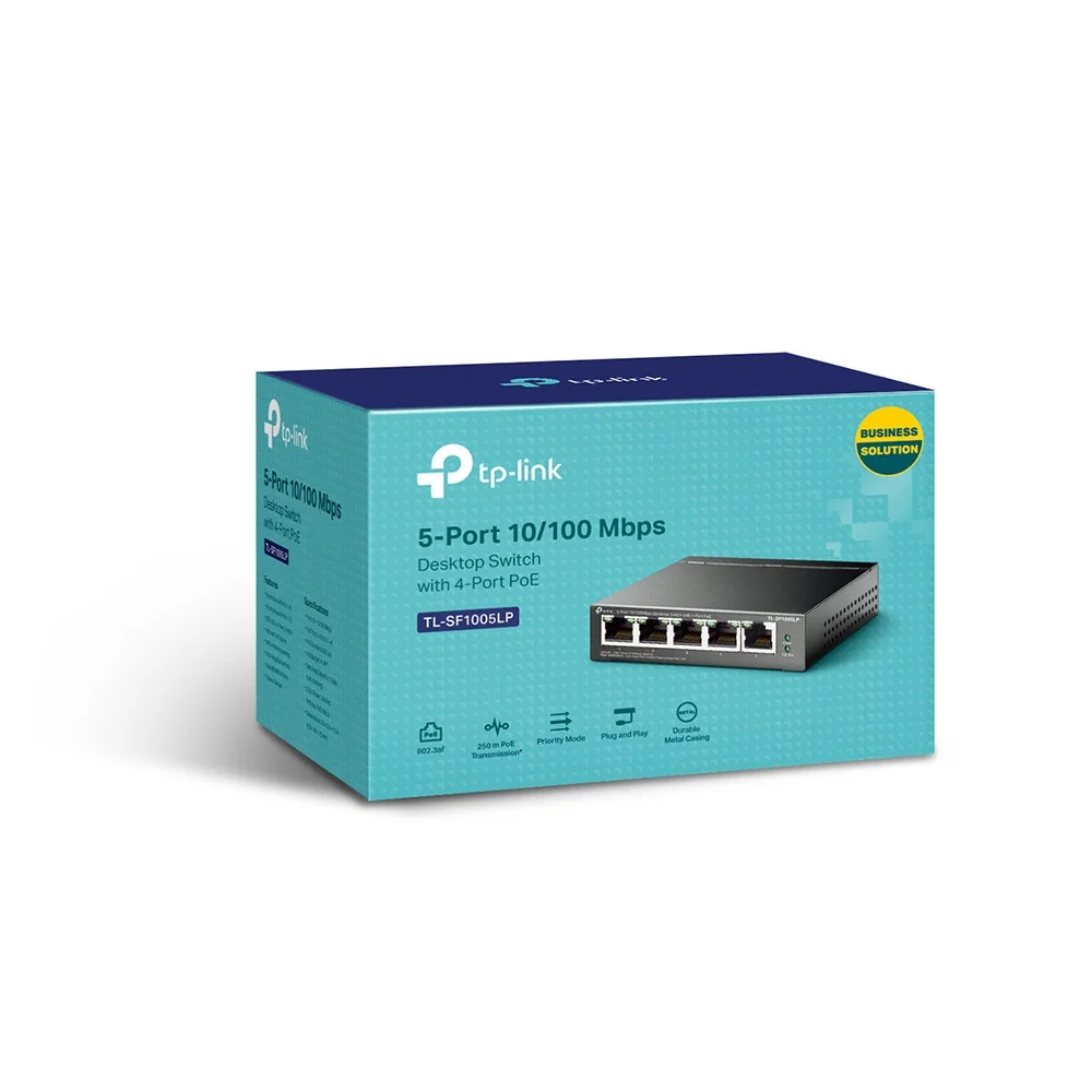 TP Link 5 Port 10 100Mbps Desktop Switch mit 4 Port PoE  Switches