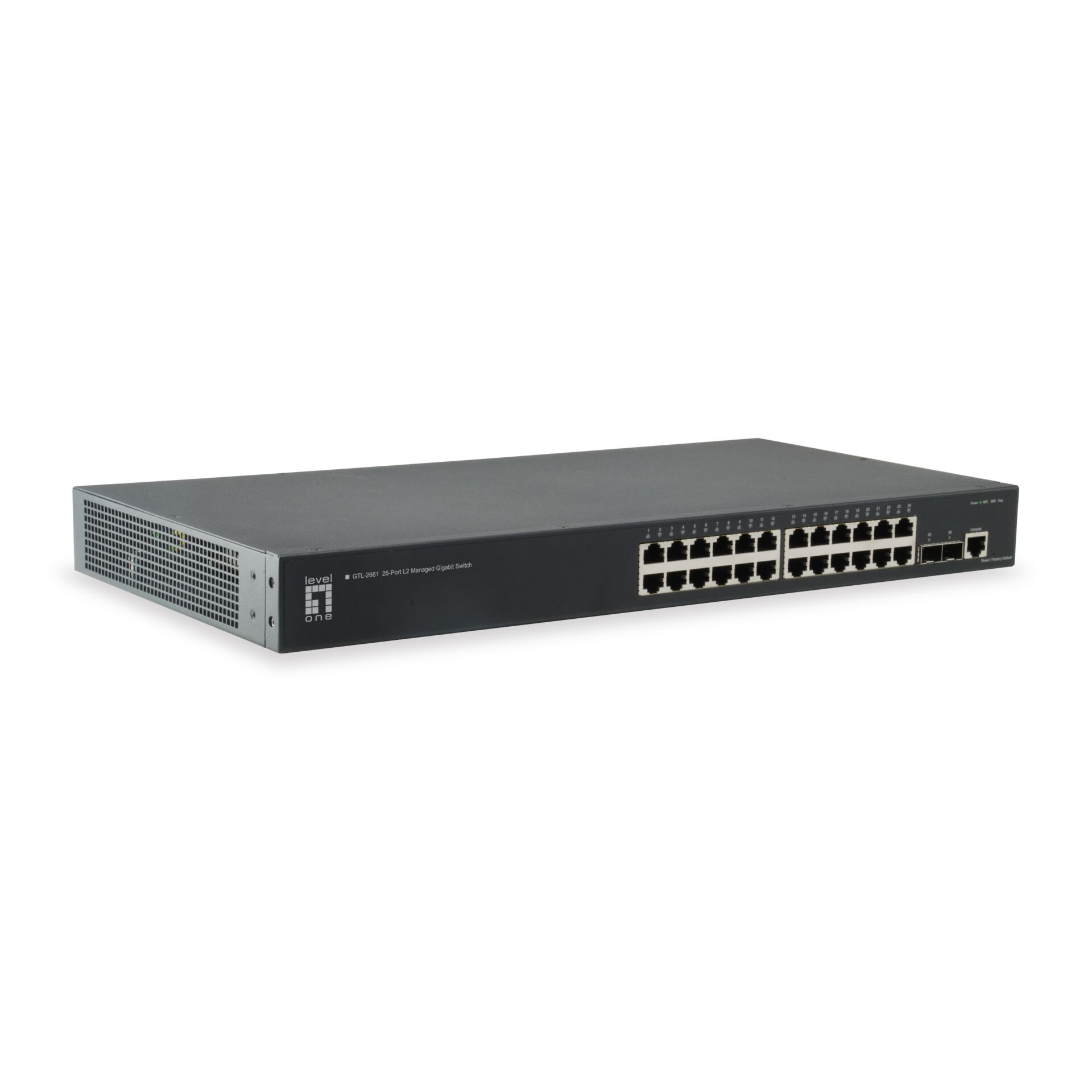 LevelOne GTL 2661 Netzwerk Switch Managed L2 Gigabit Ethernet  10 100 1000  Schwarz Switches