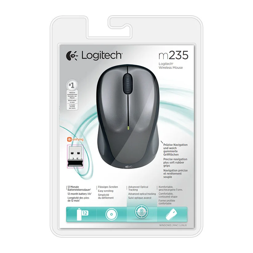 Logitech M235 black silver Tastaturen & Maeuse