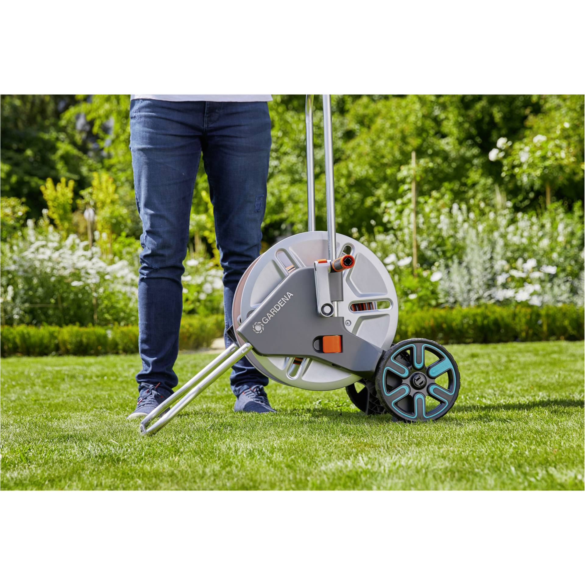 GARDENA Schlauchwagen CleverRoll M Easy Metall Set Gartenbewaesserung