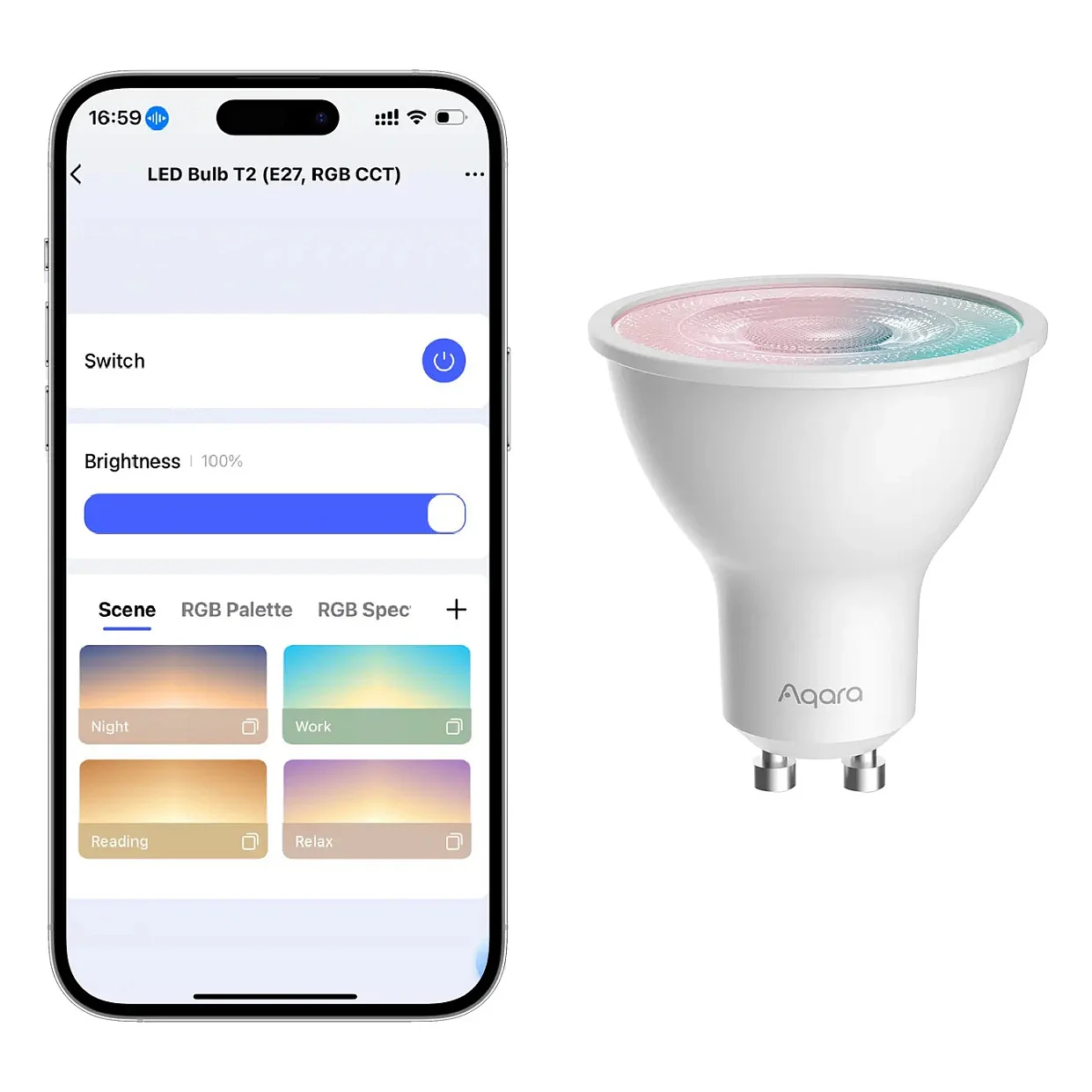 Aqara LED Bulb T2  RGB CCT  GU10  Leuchtmittel