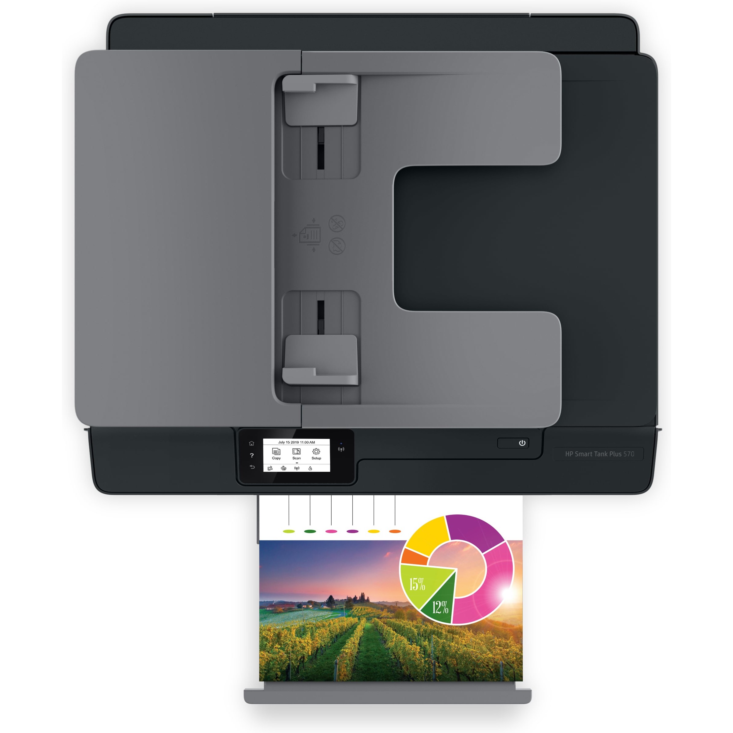 HP T Smart Tank Plus 570 Tintenstrahldrucker 3in1 A4 WiFi Bluetooth ADF Drucker & Scanner