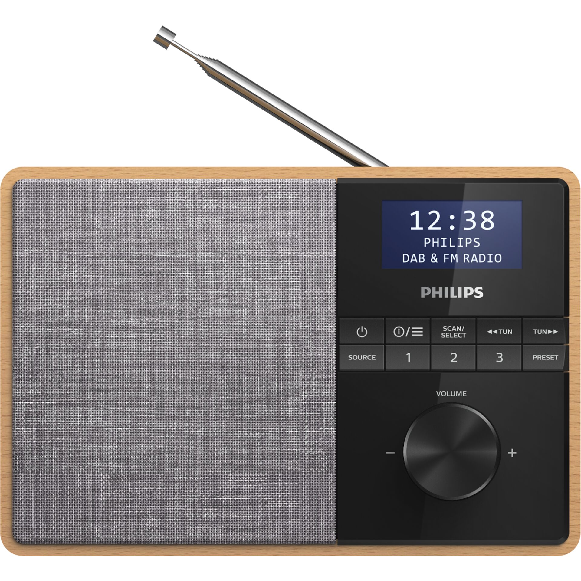 Philips TAR5505 10 Radio Tragbar Digital Schwarz  Grau  Holz Video & Audio