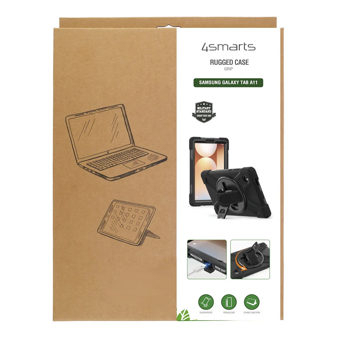 4SMARTS rugged case grip fuer samsung galaxy tab a11 Notebook & Tablet Zubehoer