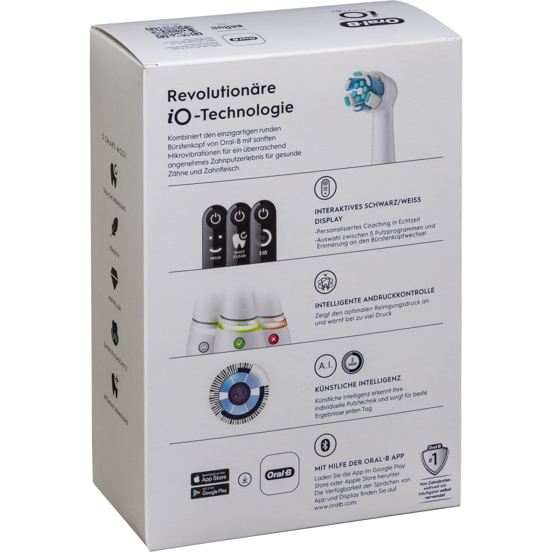 Oral B iO Series 6N Elektrische Zahnbuerste white Zahnpflege