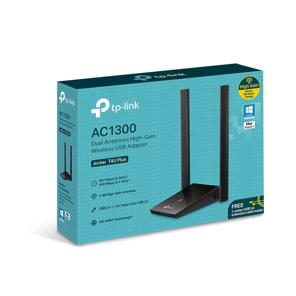 TP Link AC1300 Dual High Gain Antennen WLAN USB Adapter