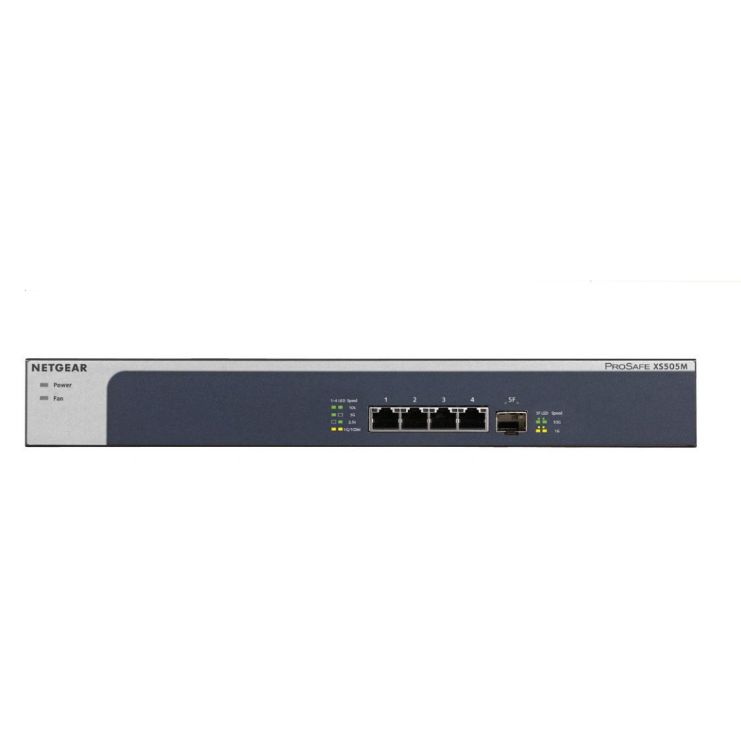 NETGEAR XS505M Unmanaged 10G Ethernet  100 1000 10000  Grau  Silber Netzwerk