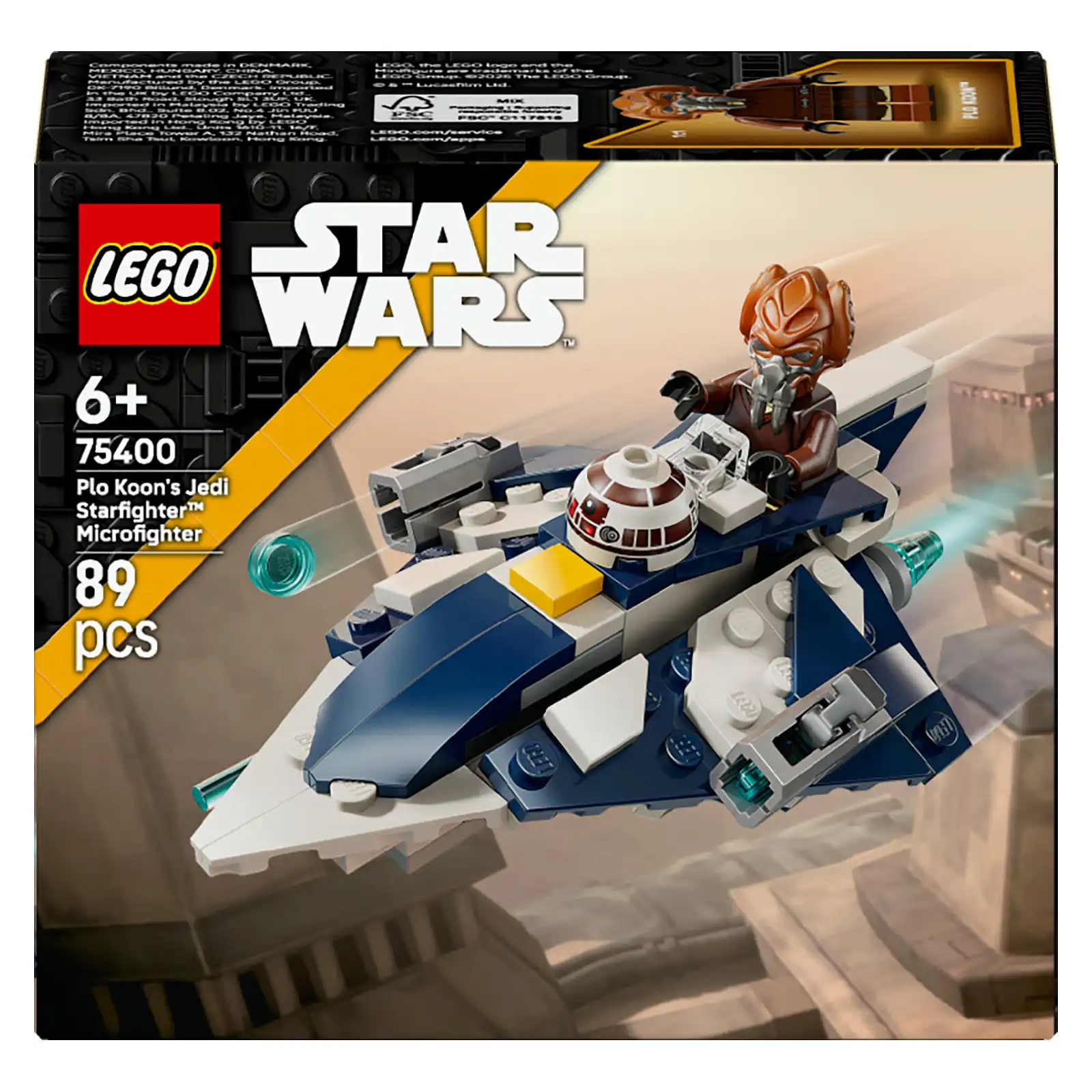 LEGO Star Wars Plo Koons Jedi Starfighter Microfighter 75400 Spielwaren