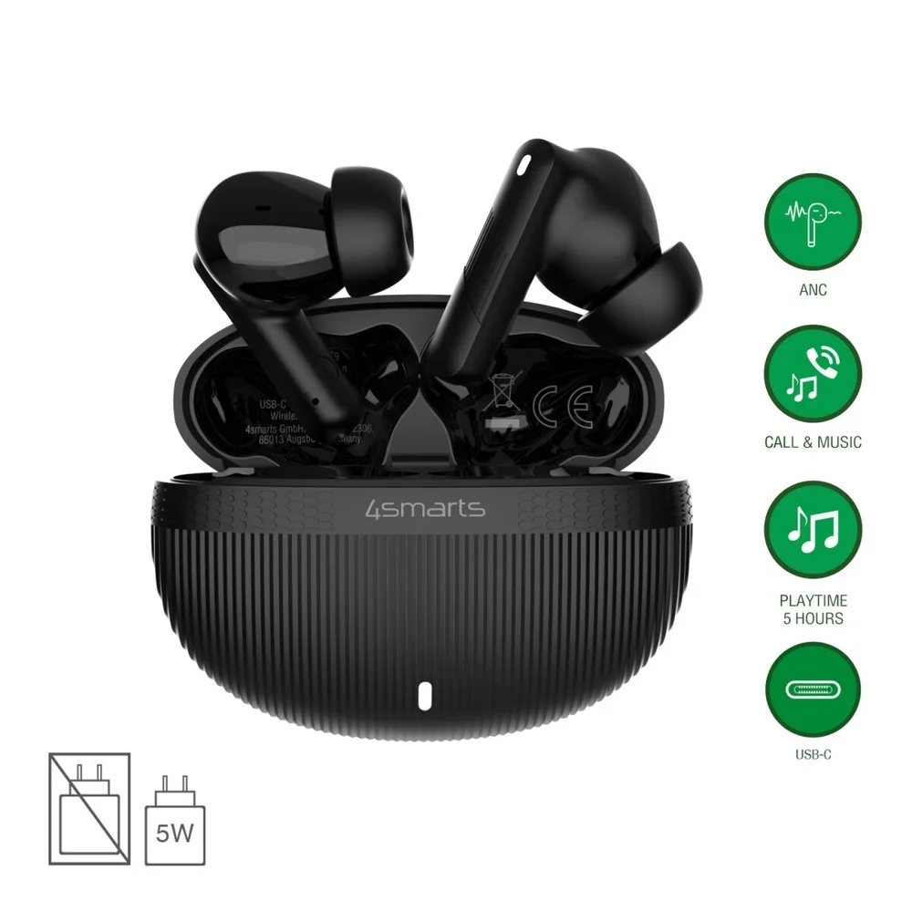 4SMARTS tws bluetooth kopfhoerer skybuds pro anc  schwarz Over-Ear