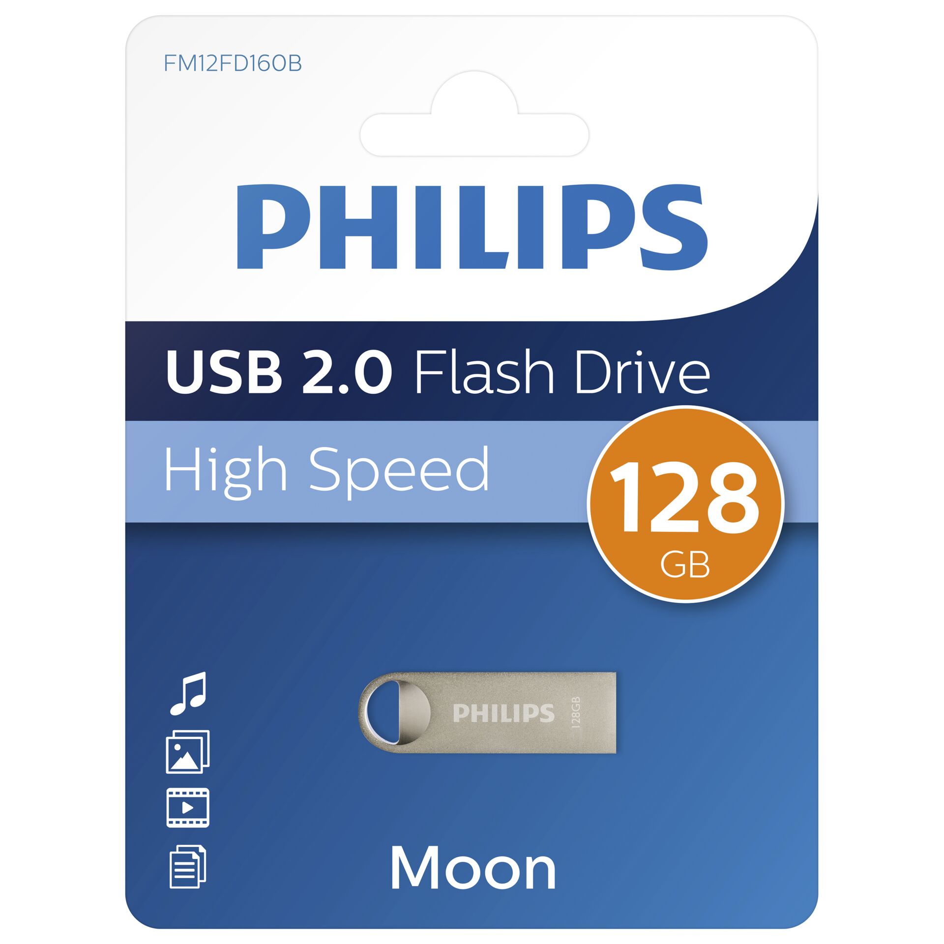 Philips Moon edition USB Stick 128 GB USB Typ A 2 0 Silber Speichermedien