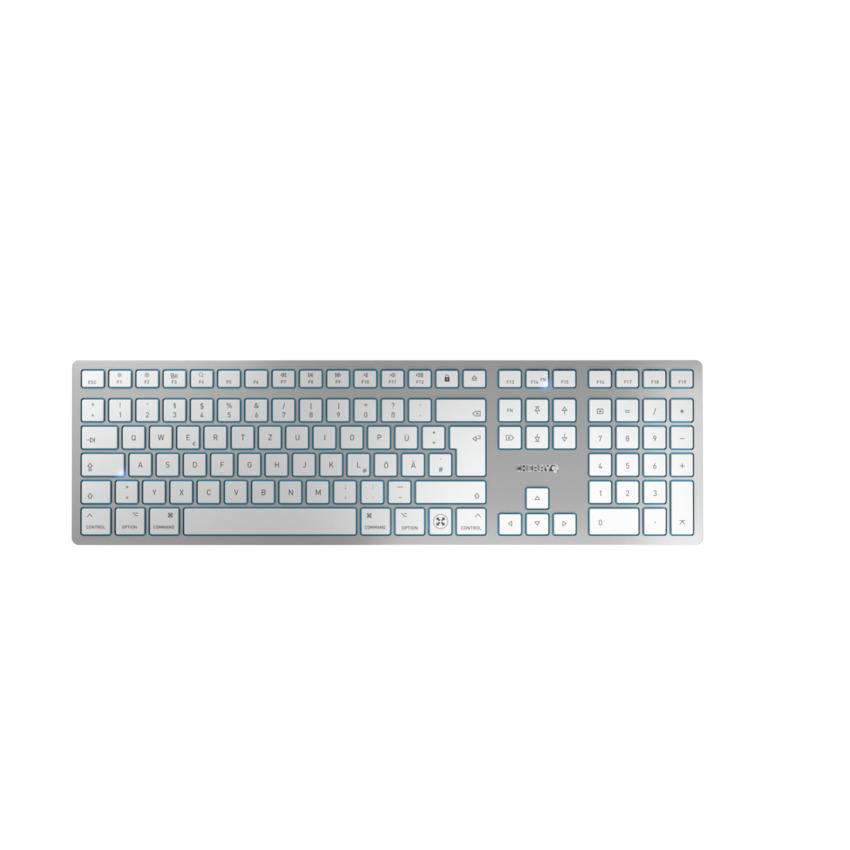 CHERRY KW 9100 SLIM FOR MAC Tastatur Universal USB   Bluetooth QWERTZ Deutsch Silber Tastaturen & Maeuse