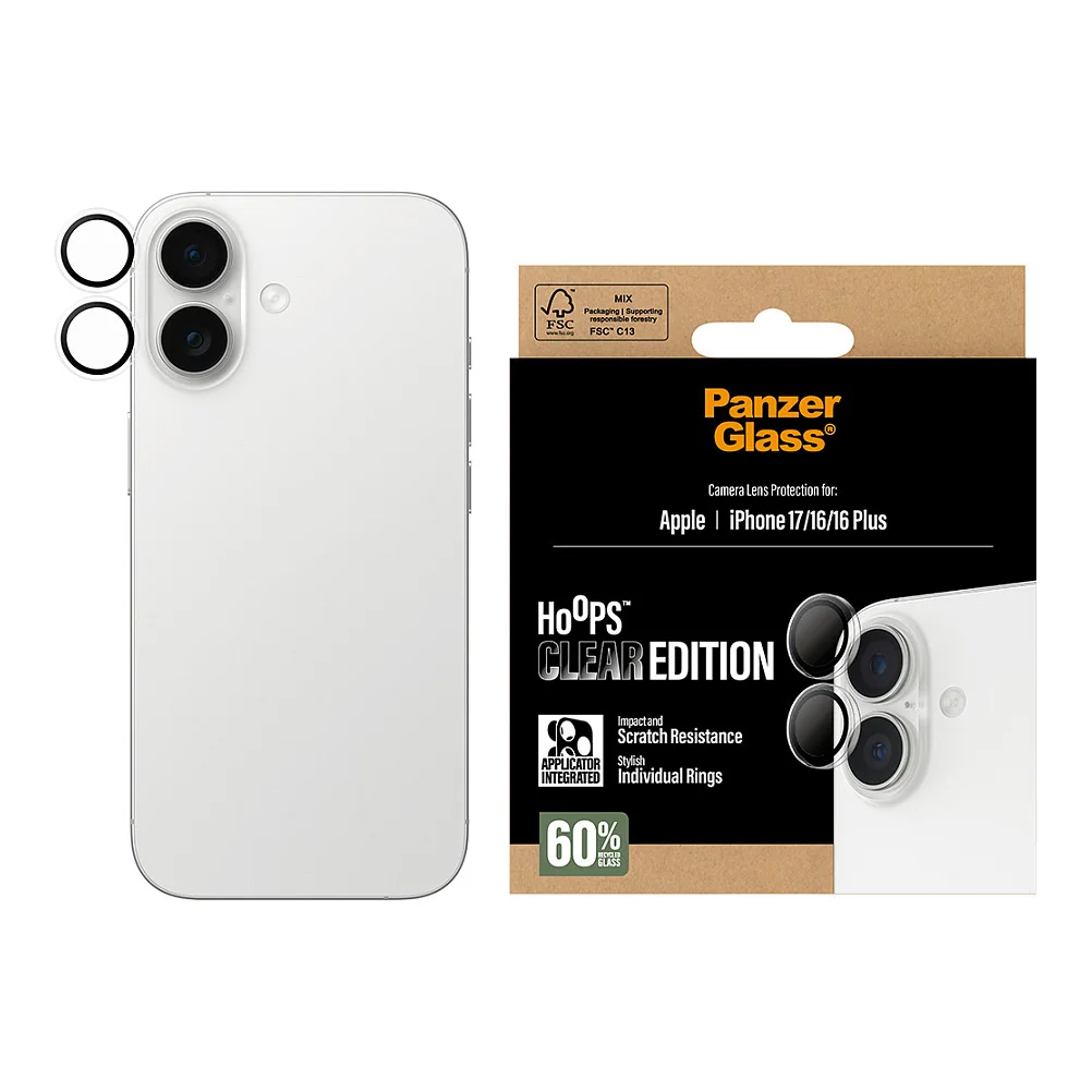 PanzerGlass   Hoops  Kameraschutz Transparent iPhone 17   iPhone 16   16 Plus Notebook & Tablet Zubehoer