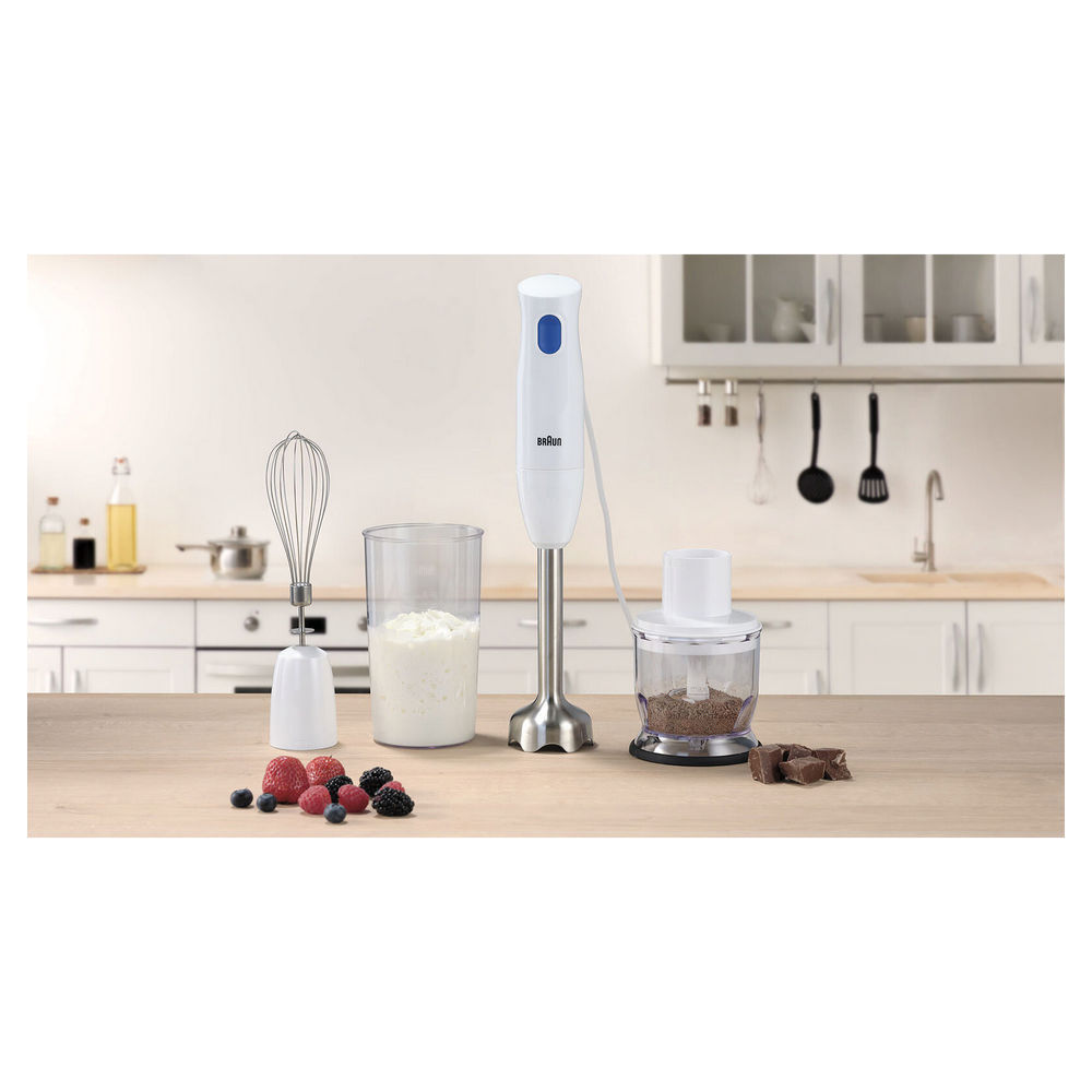 Braun MultiQuick 1 MQ10 202M WH 0 6 l Puerierstab 450 W Edelstahl  Weiss Kuechenkleingeraete