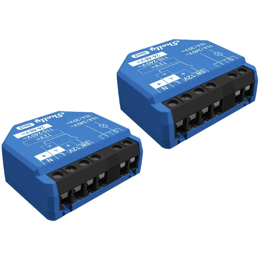 Shelly Relais Zoll1 Gen3 2er PackZoll max 16A 1 Kanal WLAN BT Smart Home Zubehoer