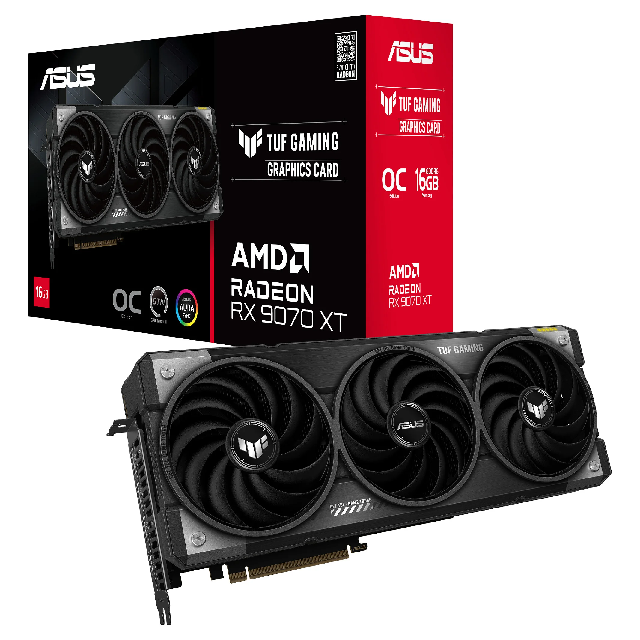 ASUS TUF Gaming TUF RX9070XT O16G GAMING AMD Radeon RX 9070 XT 16 GB GDDR6 PC-Komponenten