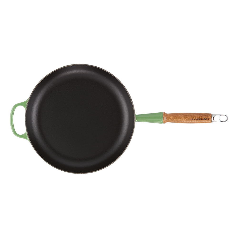Le Creuset Gusseisenpfanne mit Holzgriff  28 cm  Bamboo Green Pfannen & Toepfe