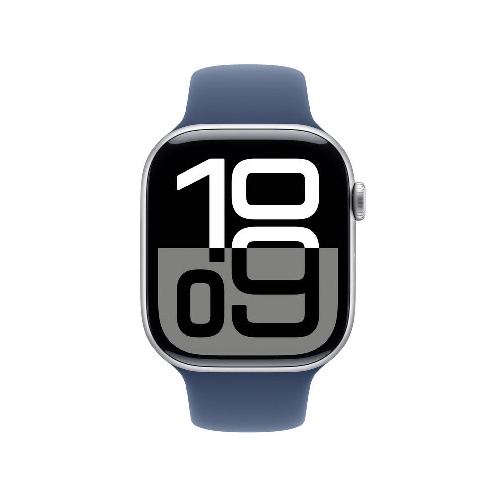 Apple Watch 10 46mm GPS 4G Alu Sport M L silber denim Smartwatches & Fitnesstracker