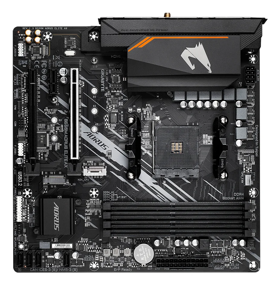 Gigabyte B550M AORUS Elite AX  B550 AM4 mATX DDR4  PC-Zubehoer