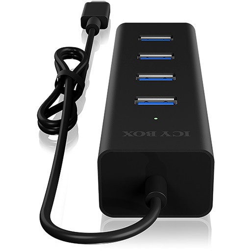 ICY BOX IB HUB1409 C3  Type C  zu 4 Port USB 3 2 Gen 1 Hub  Alu Gehaeuse PC-Zubehoer