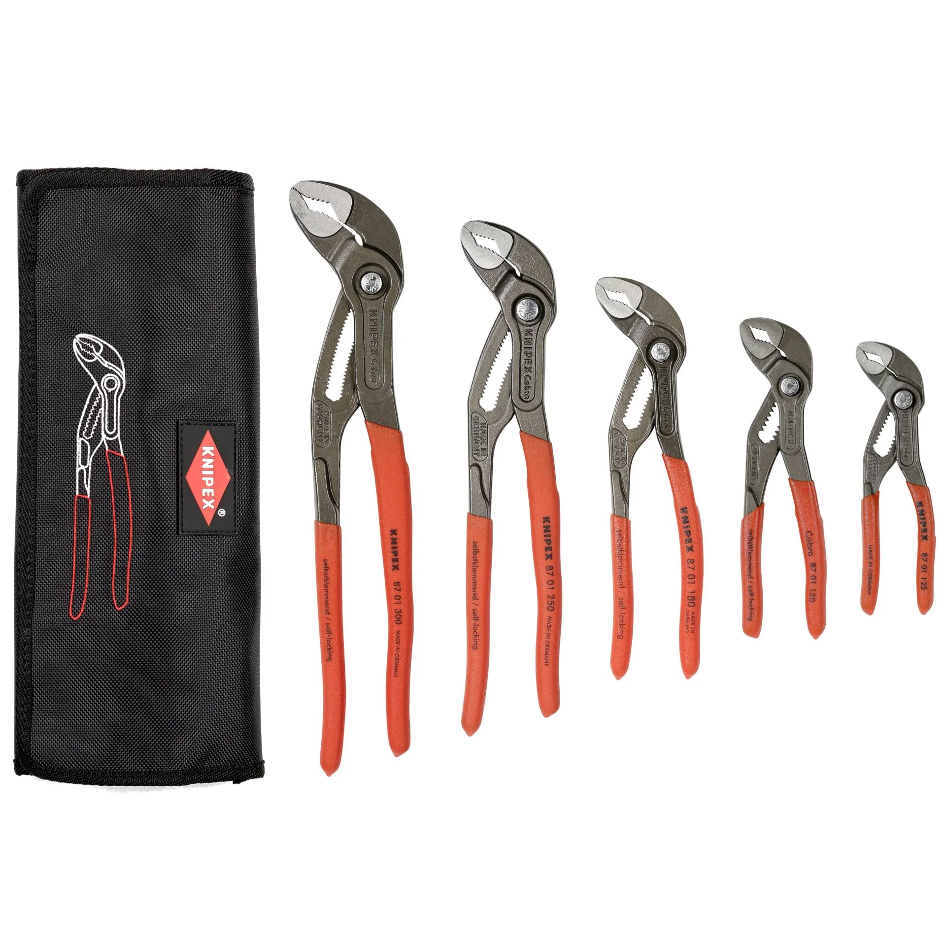 KNIPEX Cobra Kult Tasche 5 teilig Schraubendreher & Zangen