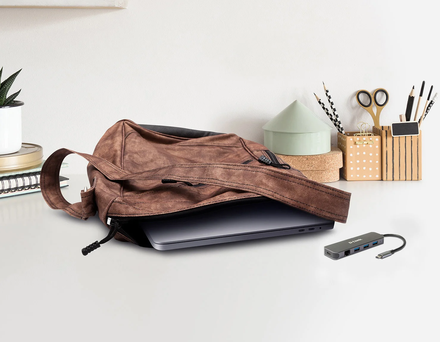 D Link DUB 2334 USB C Dockingstation   Laptop Portreplikator Grau Kabelgebunden Netzwerk-Kabel