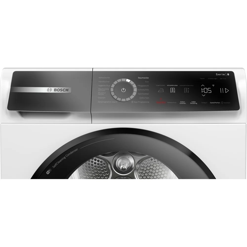 Bosch Serie 8 WQB246D41 Waeschetrockner Freistehend Frontlader 9 kg Weiss Kuechengrossgeraete