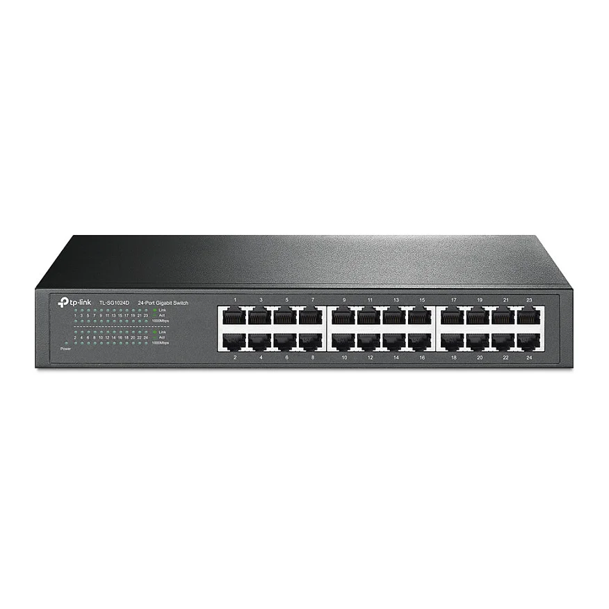 TP Link TL SG1024D Netzwerk Switch Unmanaged Gigabit Ethernet  10 100 1000  Grau Switches