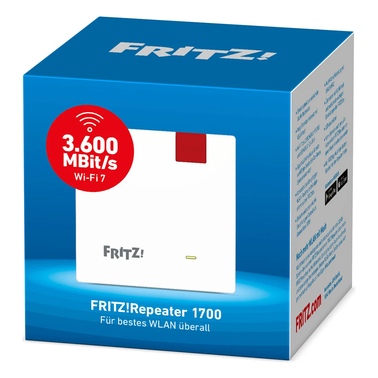 AVM FRITZ Repeater 1700 WLAN Repeater Dual Band 2 4 5 GHz Gigabit Ethernet Schwarz