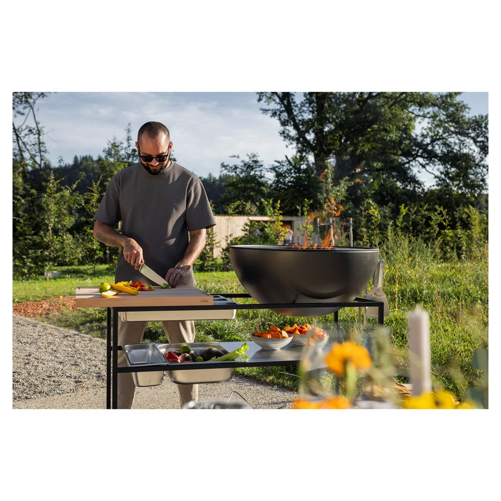 Hoefats Outdoor Kueche Fire Kitchen mit BowL 70 Plancha Grillset