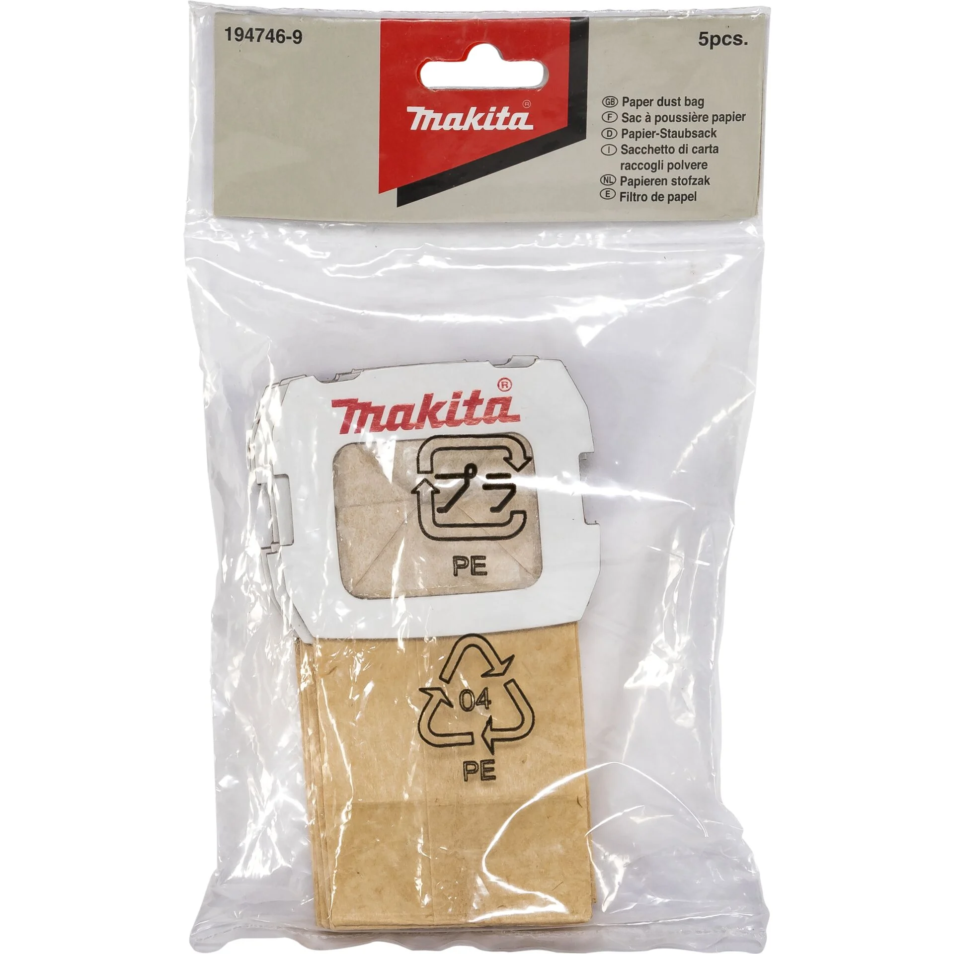 Makita 194746 9 Staubsack Papier 5Stk Schleifer Hobel & Fraesen