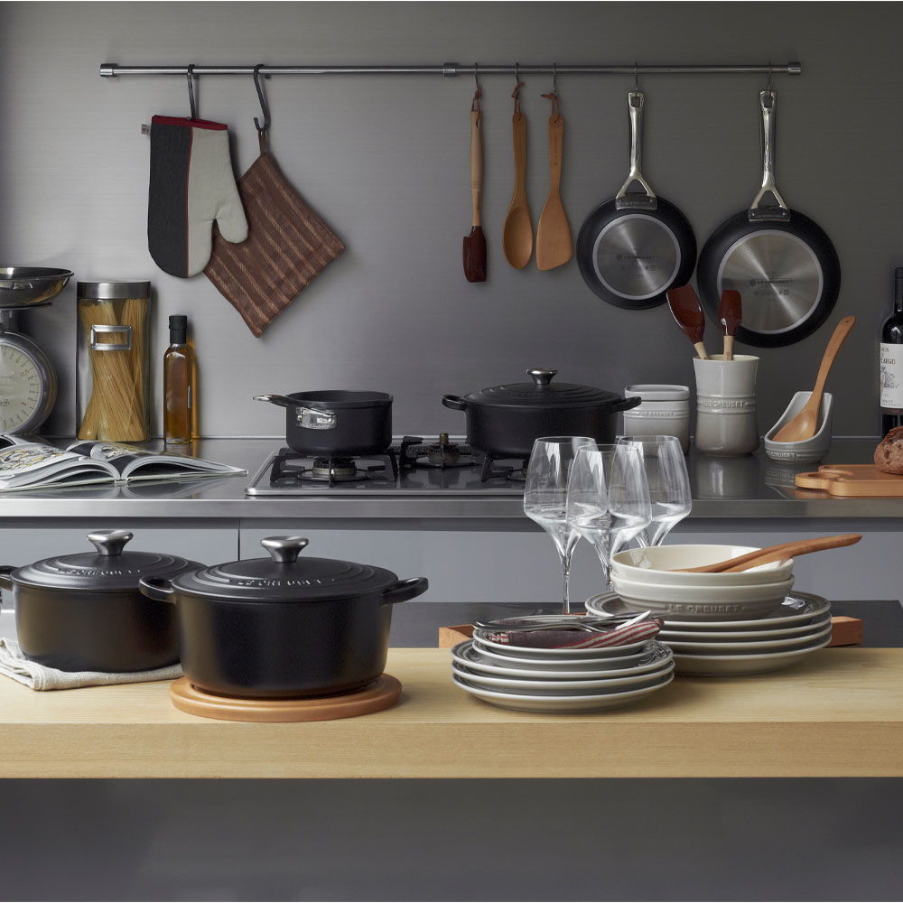 Le Creuset Braeter Signature  rund  24 cm  schwarz Pfannen & Toepfe