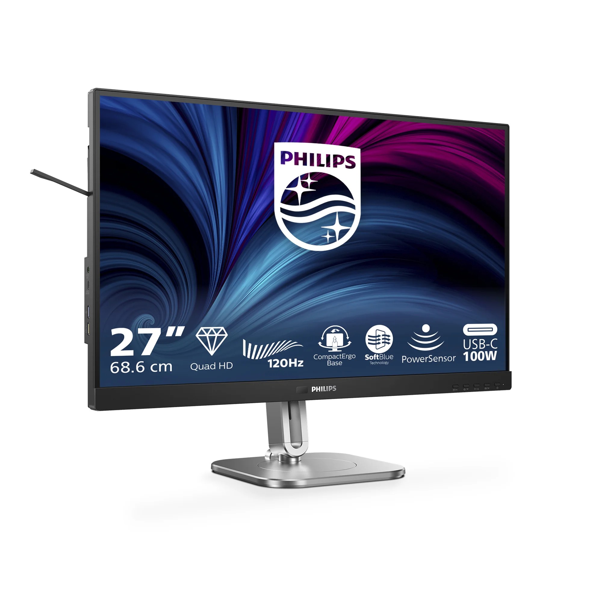 Philips 68 5cm  27 0Zoll  27B2U4601 16 09 HDMI DP USB C black Monitore