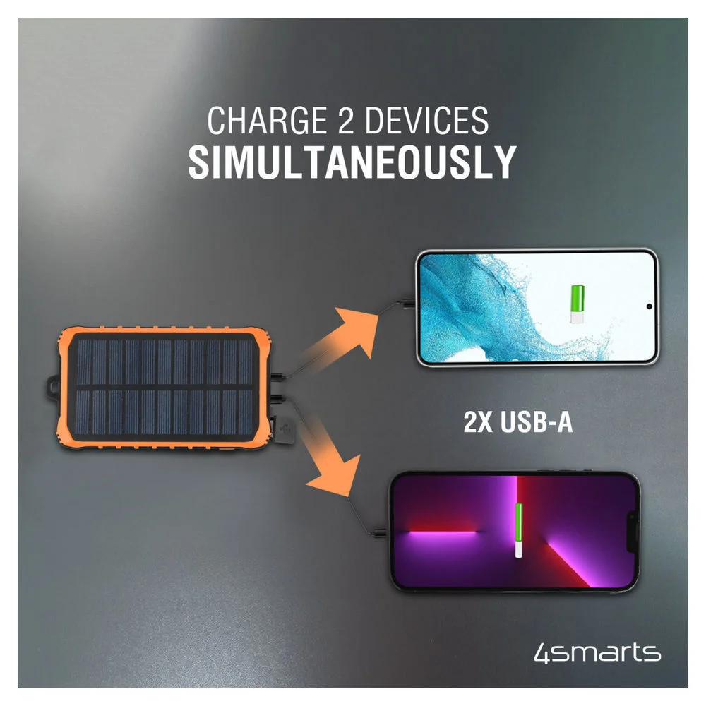 4SMARTS Solar Powerbank Prepper  12000 mAh Akkus Powerbanks & Kabel