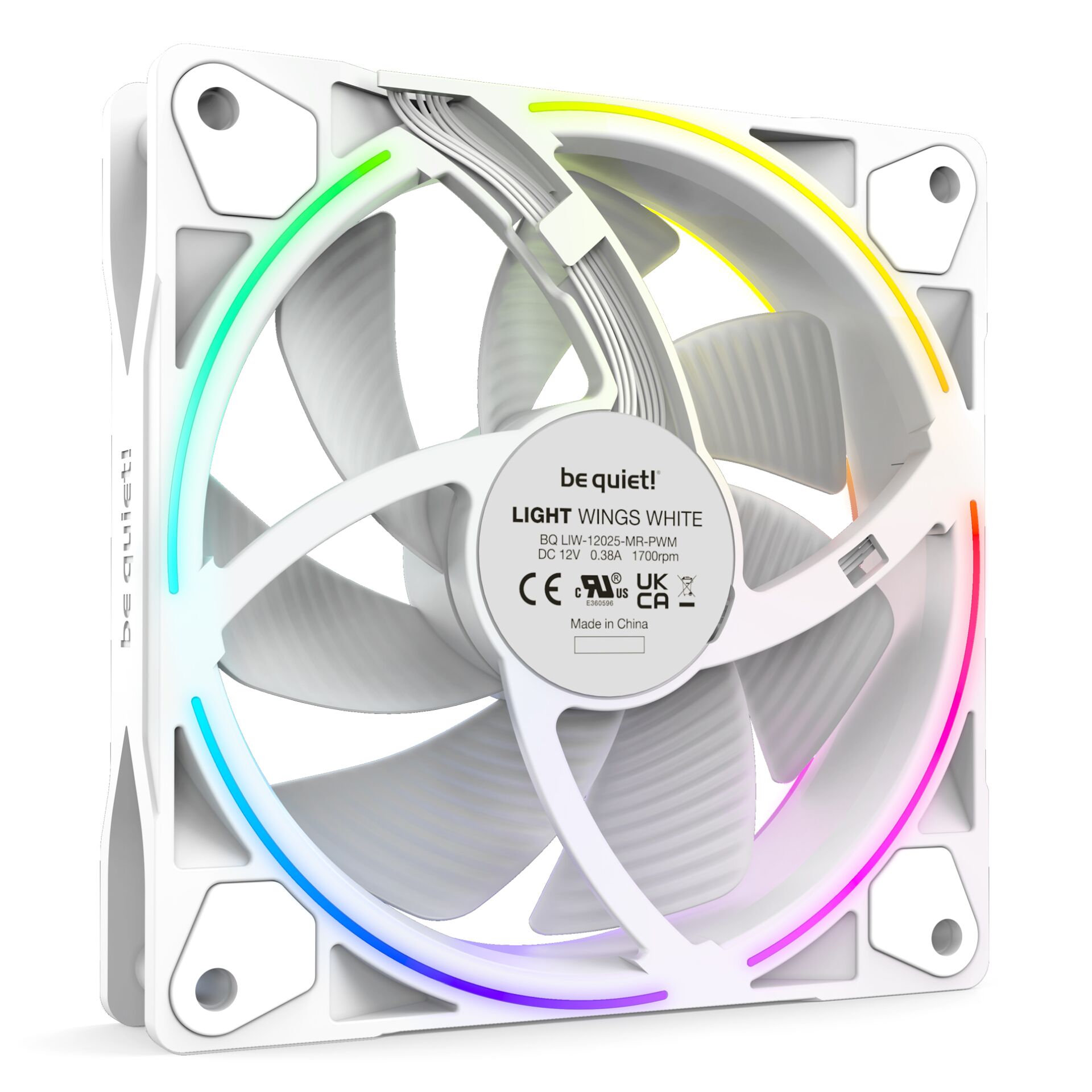 be quiet  Light Wings White   120mm PWM Triple Pack Computergehaeuse Ventilator 12 cm Weiss 3 Stueck e  PC-Komponenten