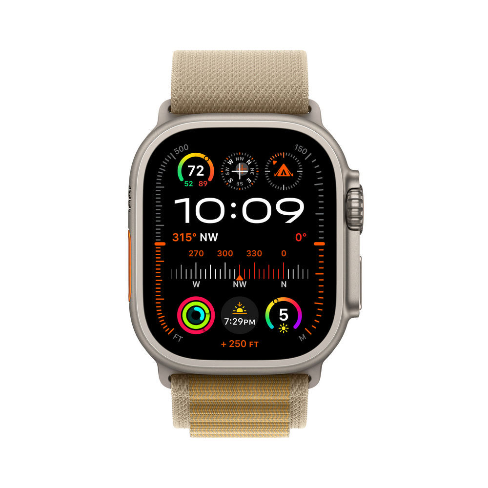 Apple Watch Ultra 2  Titan  49mm  GPS Cellular  Natur Alpine Loop Mandel  Small Smartwatches & Fitnesstracker