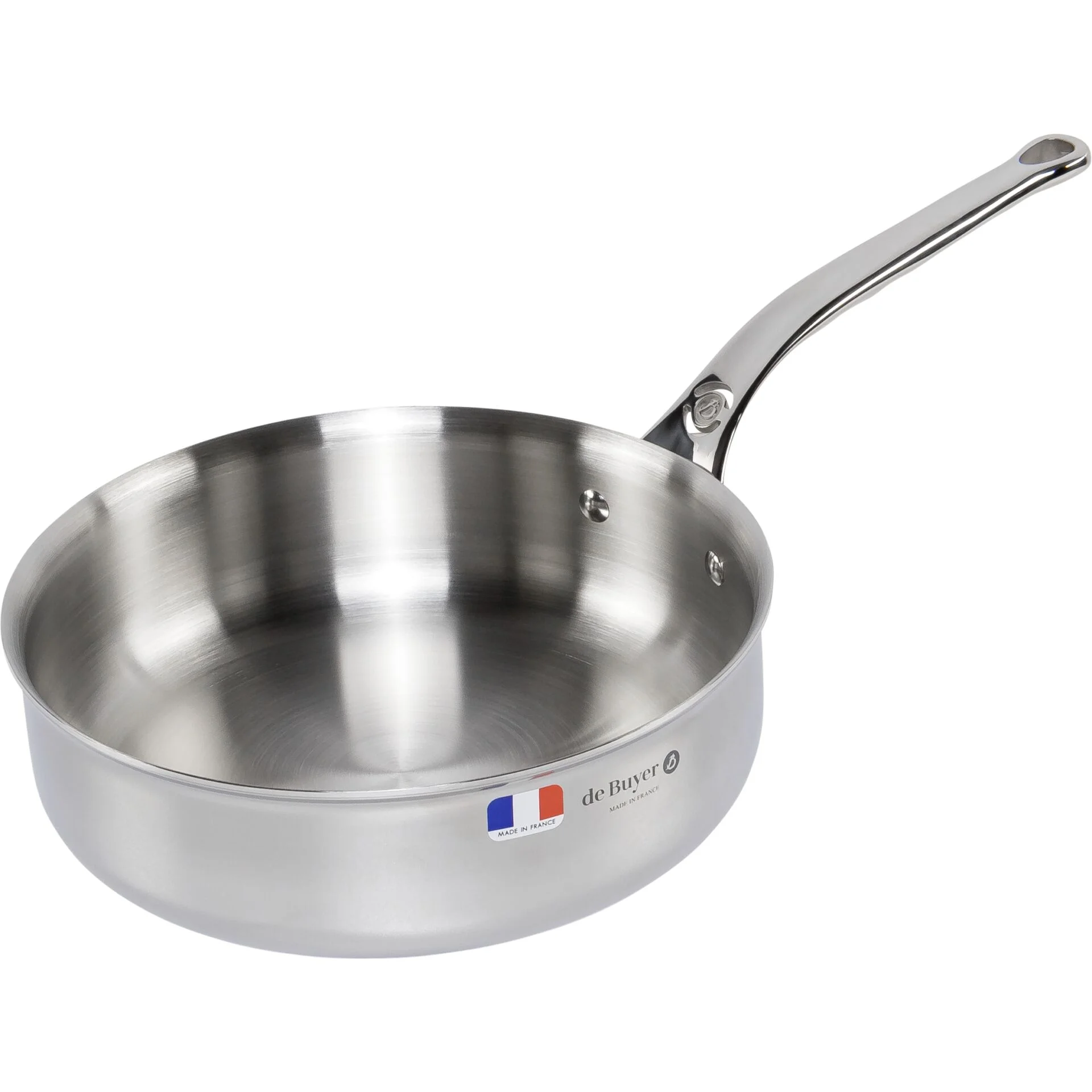 De Buyer Affinity Sauteuse Edelstahl gerade 24 cm Pfannen & Toepfe