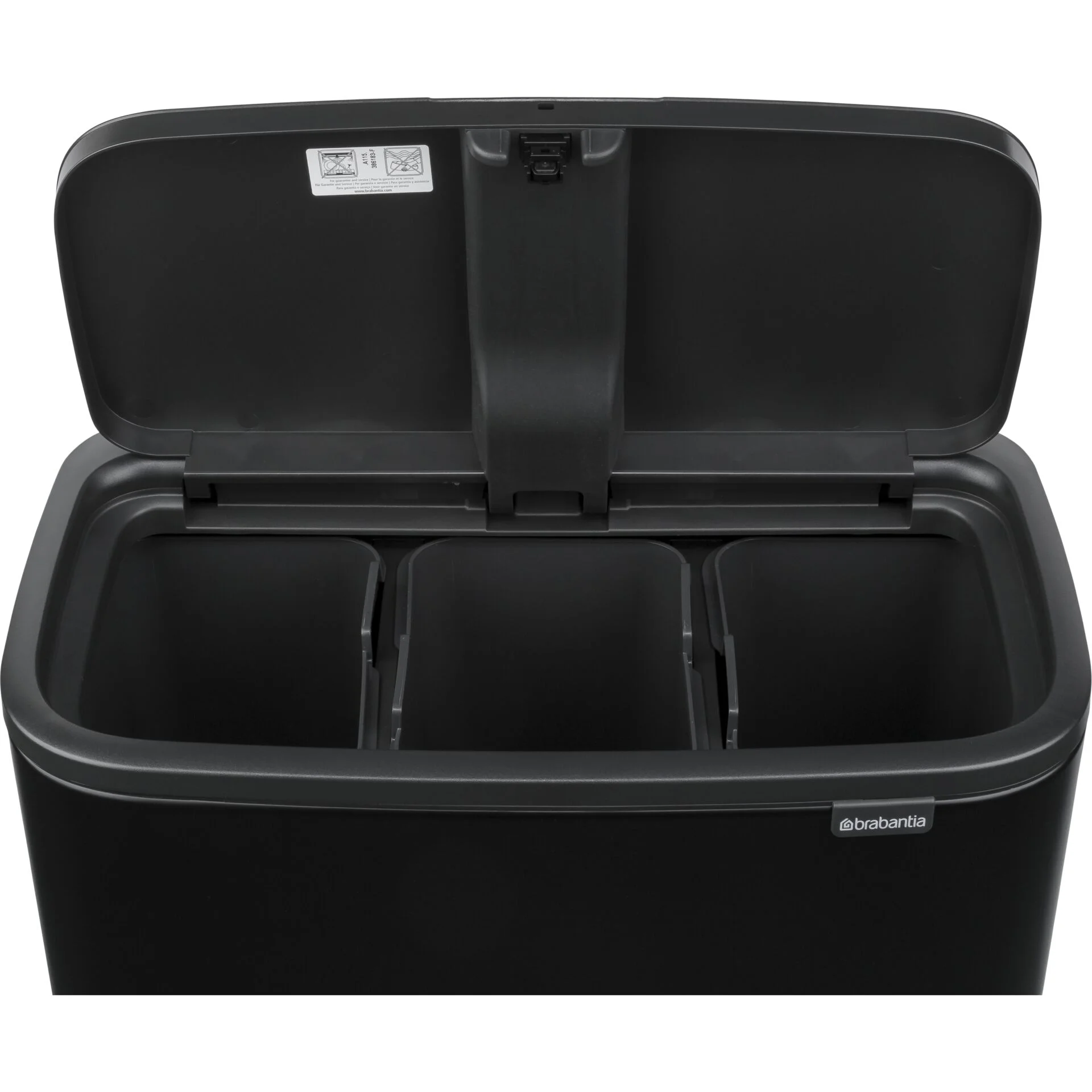 Brabantia Muelleimer Bo Touch Bin schwarz matt 3 x 11 L