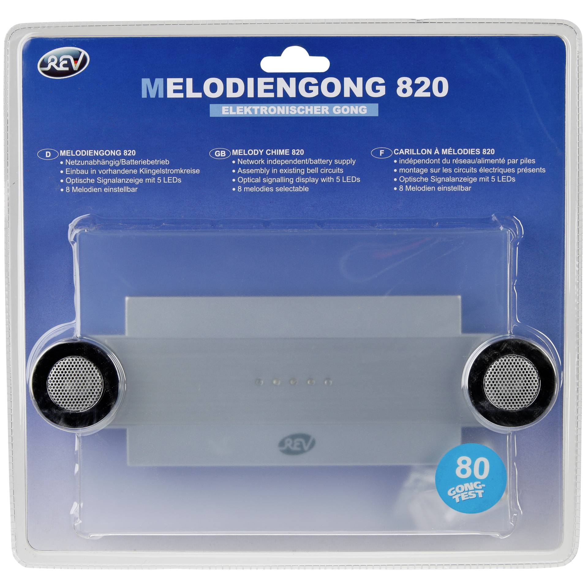 REV Melodiengong Glasdesign 820 PC-Software & Zusatzgeraete