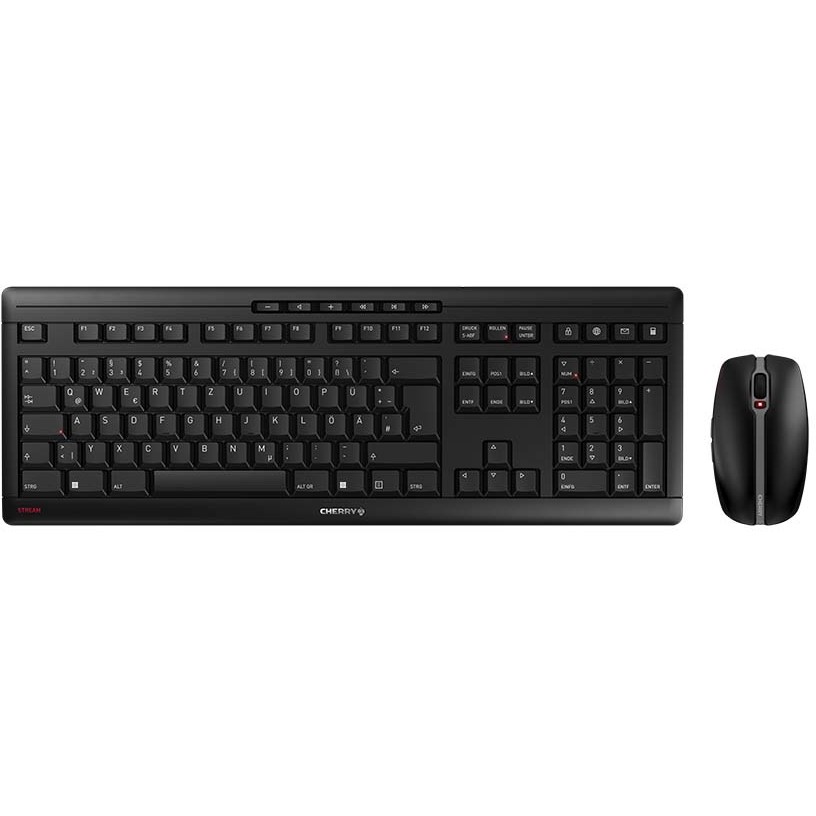 CHERRY Stream Desktop schwarz Keyboard und Maus Set Tastaturen & Maeuse