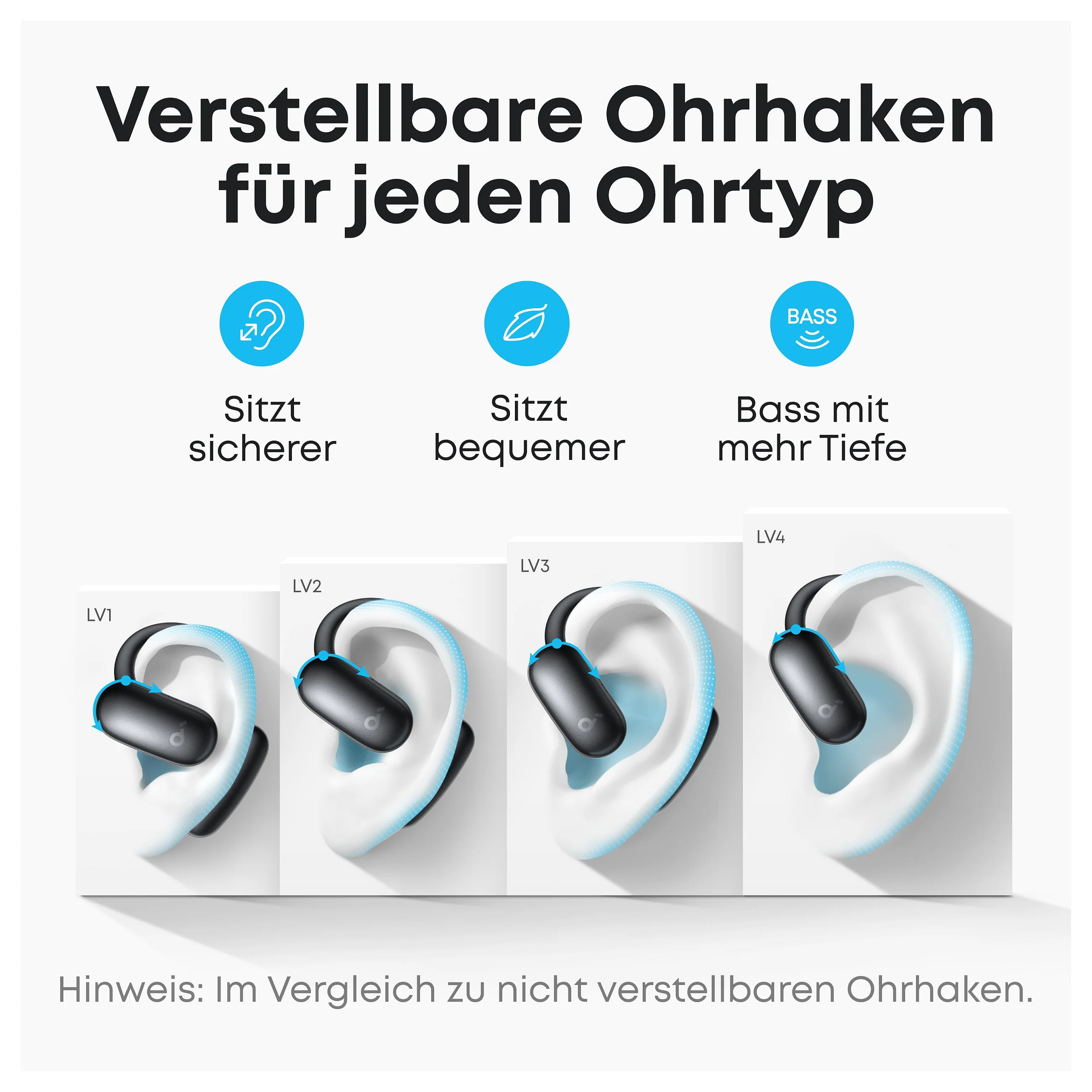 Anker soundcore aerofit 2 ai black open ear kopfhrer 35 stunden wiedergabezeit ip55 inkl  ki assisent und bersetzung Over-Ear