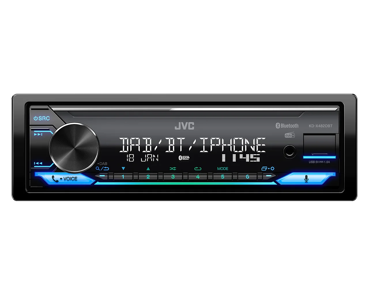 JVC KD X482DBT Schwarz 200 W Bluetooth PC-Zubehoer