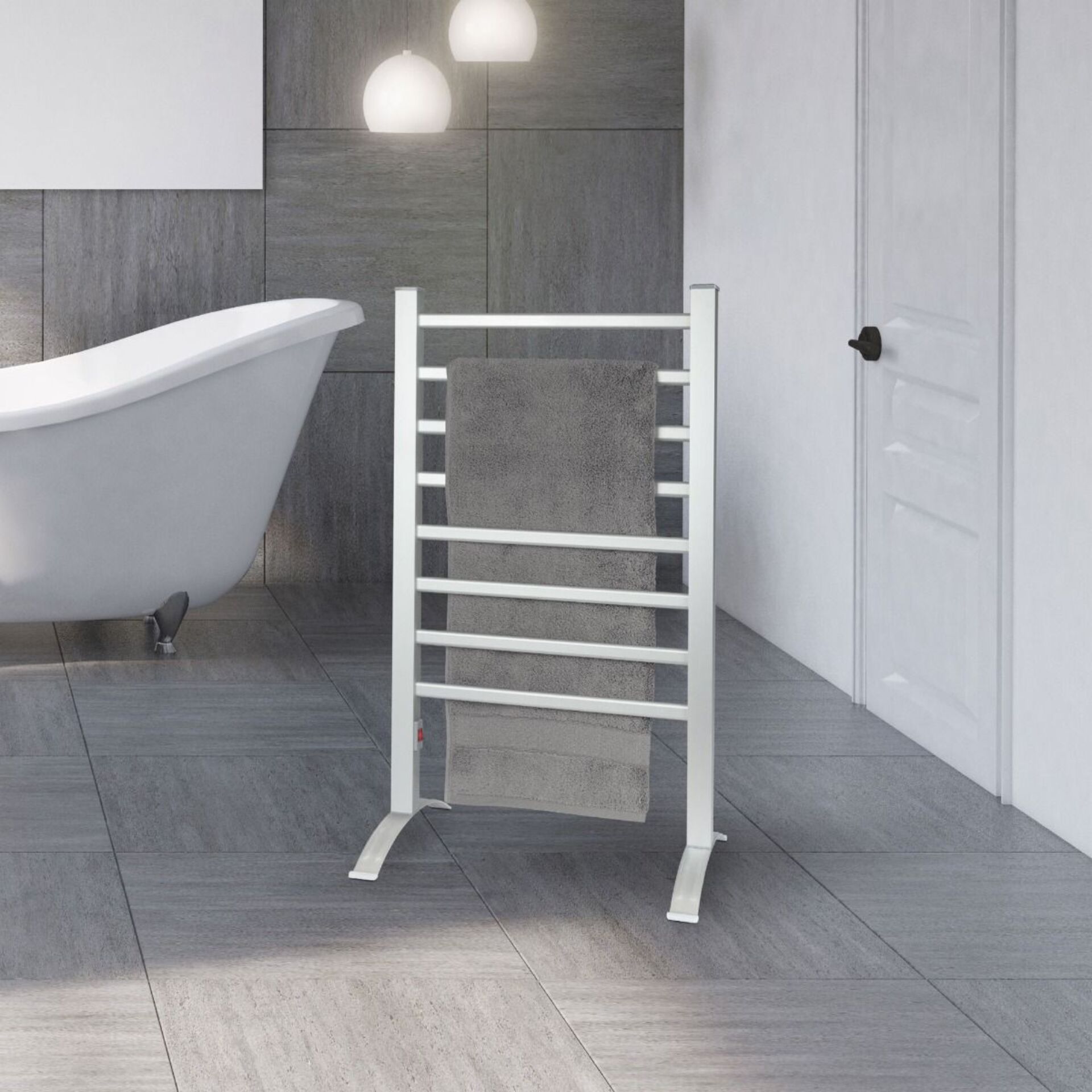 ProfiCare EHW 3115 Handtuchwaermer elektrisch   Silber   Wandmontage Klimatisierung