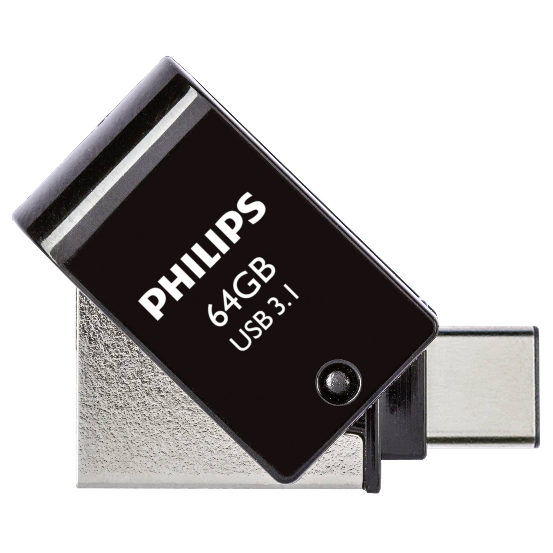 Philips FM64DC152B 00 USB Stick 64 GB USB Typ C 3 2 Gen 1  3 1 Gen 1  Schwarz Speichermedien