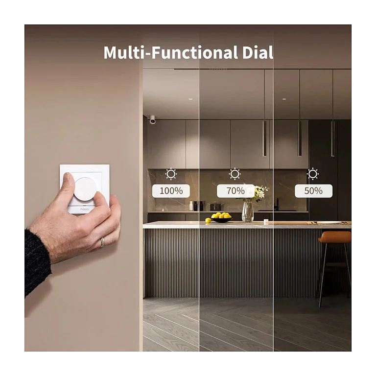 Aqara Dimmer Switch H2 EU Grau  Zigbee  Matter over Thread  Zubehoer Leuchtmittel & Lampen / Dimmer