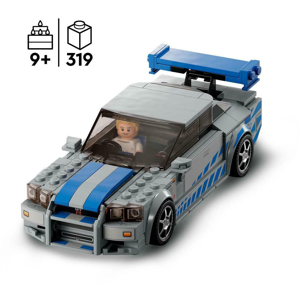 LEGO Bauspielzeug  2 Fast 2 Furious Nissan Skyline GT R  R34 Speed Champions Wohnaccessoires