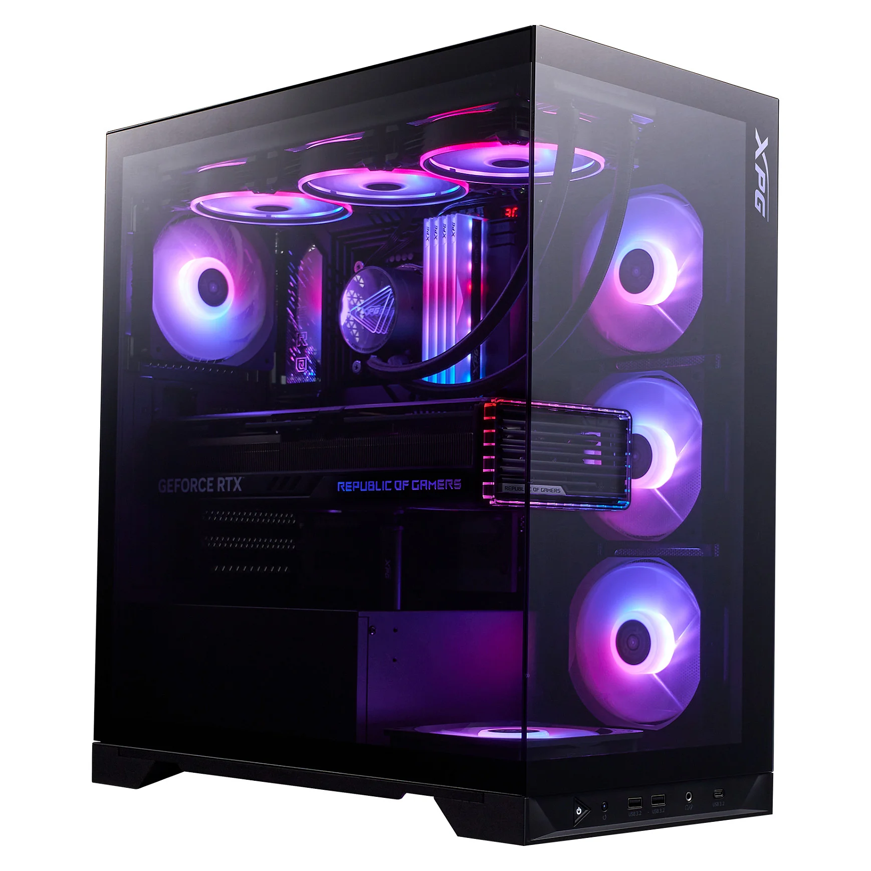 XPG INVADER X BTF MID TOWER GEHAeUSE Schwarz PC-Komponenten
