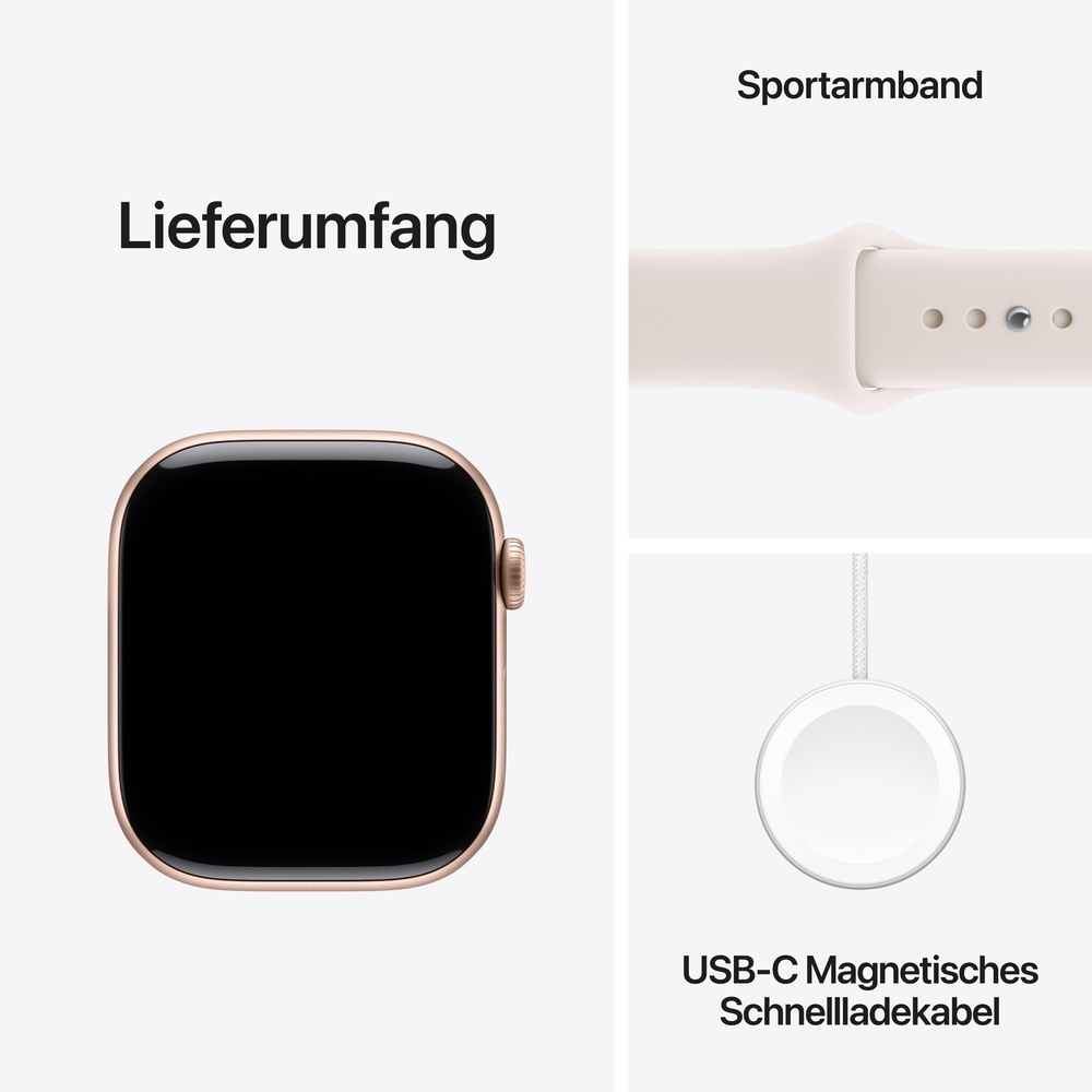 Apple Watch S11 Aluminium Cellular 46mm Rosegold  Sportarmband blassrosa  S M Smartwatches & Fitnesstracker