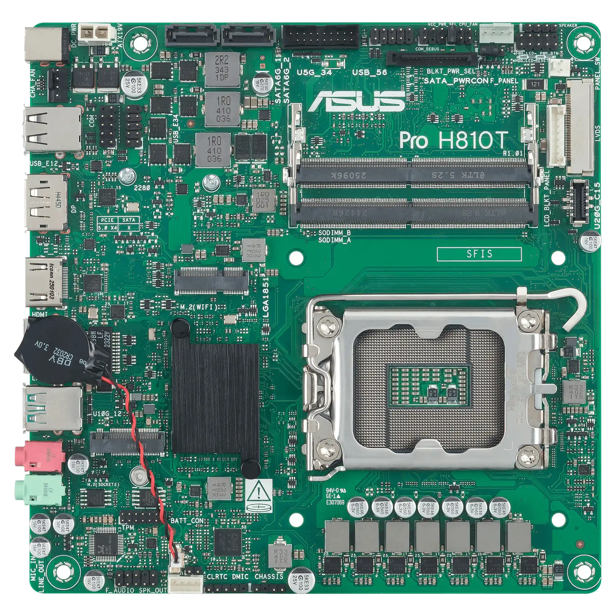 ASUS Pro H810T CSM Intel H810 LGA 1851  Socket V1  Thin Mini ITX PC-Komponenten